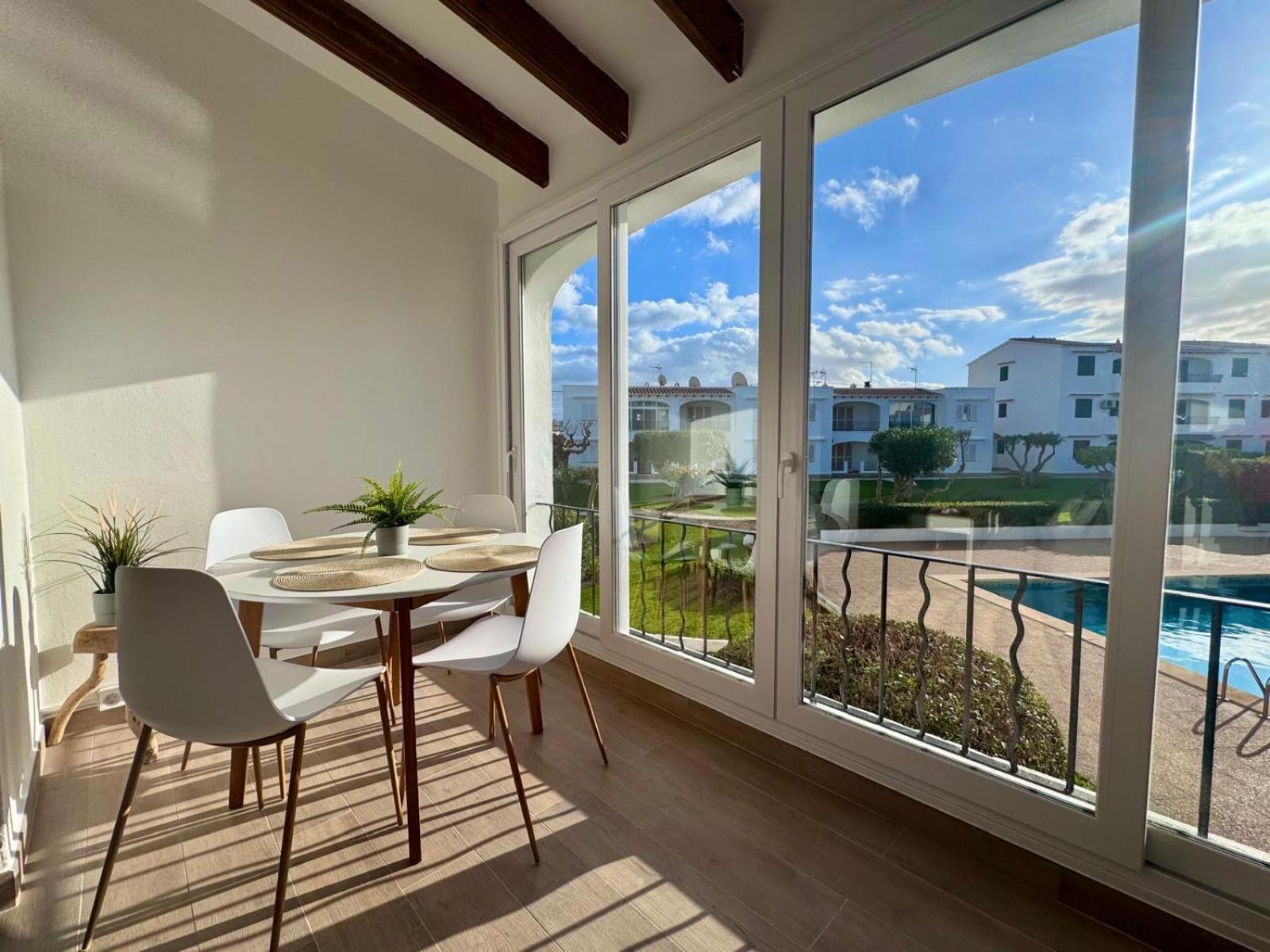 Precioso Apartamento Residencial Con Piscina Cala En Porter  Exterior photo